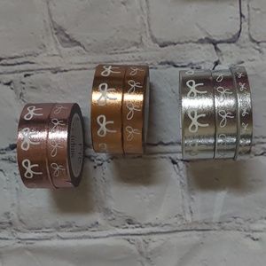 Simply Gilded Washi, Metallic with White Bows